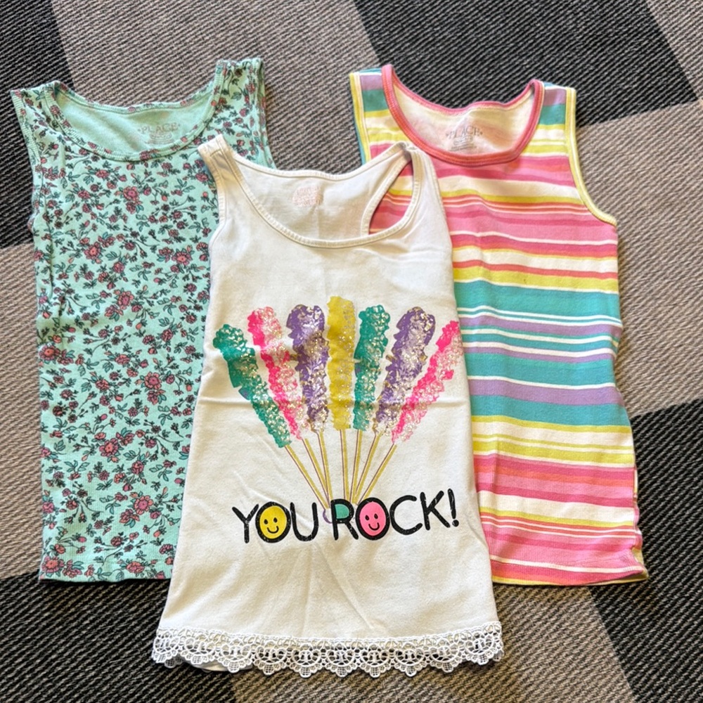 Colorful Kids Tank Tops Set